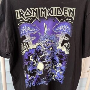 Black & Purple Graphic Band Tee